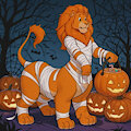 [AI] Taur Halloween Brave Heart Lion!! by MajorLionhunk