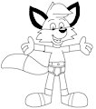 Undies Fox Pose Base by CartoonFoxArt2002