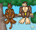 Scooby n Banjo Hangin out by TheRedSkunk