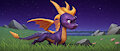 Spyro HQ Wallpaper - walking by the lake at night - Ultrawide by Blu99Dog