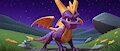 Spyro HQ Wallpaper - looking at you near the lake at night - Ultrawide by Blu99Dog