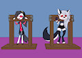 Octavia & Loona Trapped in Pillorys (Commission) by Tho6Who4e2000