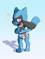 Barging in on Riolu (Commission) by EmperorCharm