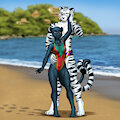[C] Charra and Stepan at the Beach by MykeGreywolf