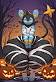 [AI] Thicc Halloween Luxio!! by MajorLionhunk