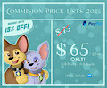 COMMISSION PRICE LISTS