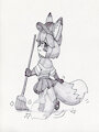 Inktober2025 Day 10: Sweep by KitsuNess