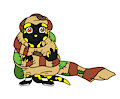 Fire Salamander Holiday Borrowed Clothing by SofyCatDasher