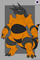 Orange Anthro Aggron Adopt-OPEN