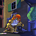 (C) Blaze Petting a Cat by Billblok