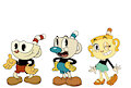 Cuphead, Mugman and Ms Chalice undressing by PeanutBuny2778