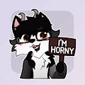 Horny sign sticker YCH for LucasCapri by AlexUmkaArt
