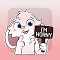 Horny sign sticker YCH for Eeveefan by AlexUmkaArt