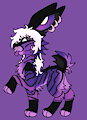 Purple Jackrabbit adoptable + zombie sparkledog adoptable by jackrabblt