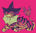 Stripey sunset vaporeon adoptable by jackrabblt
