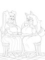 Tea Time with the Ladies 🍵🐰 by Scrubbyboi