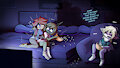 horror movies with friends by dilbertdog