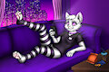 Relaxed Furry Lounge Scene &ndash; Digital Illustration by Lexi OnlyArts by lexionlyarts
