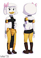 (Commission, Ducktales 2017) Webby in Ahsoka's Slave Outfit by IoNaI