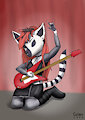 Guitar pose YCH commission for CynderTheFox by Gashren
