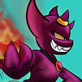 Nere Throwing Flaming Honey Bun by SinisterSlyFox