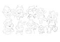 Some silly doodles .w.