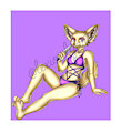Fennec Fox Girl Commission | Cute Anthro Character Art by lexionlyarts