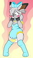 Blushy bunny gets collared by PixxyStick