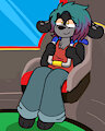 Spectra Relaxing In An Escape Pod (Commission)