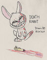 Death Rabbit Traditionally Drawn By Me by VulpivoidRubber