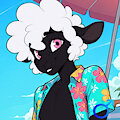 Sheep on the Beach by DevilKrin