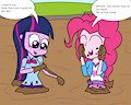pinkie pie and twilight playing in mud 3 by mucky