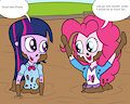 pinkie pie and twilight playing in mud 4 by mucky