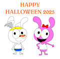 Happy Halloween 2025 with Doodle Toons Bellybutton and Jellybean by pingguolover