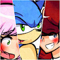 Sonic and his girlfriends by Amugijinka68