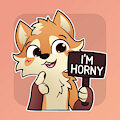 Horny sign sticker YCH for Tater by AlexUmkaArt
