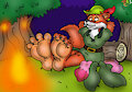 Robin Hood Kickin Back by TheRedSkunk