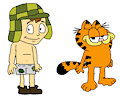 Chavo in Underwear Meeting Garfield by ChavoAndFriends