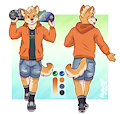 Ref sheet commission - Finn the Skaterboy by Mytigertail