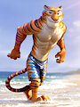 Tiger Dancer on the beach. by xlupine