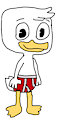 Louie Duck in Red Underwear