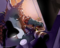 blue wolf with a camera by BestialWruff