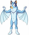 [AI Enhancement] Classic Fruit Bat Bluey!! by MajorLionhunk