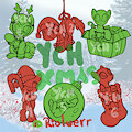 YCH Xmas Pony / Commission SLOTS OPEN by riorioluu