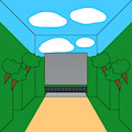 Forestville Elementary School Hallway (Door Open)