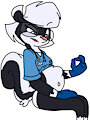 Sabrina Skunk (Pregnant) with Surgeon costume by Adonaire2005