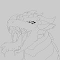 Goo dragon icon lineart