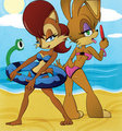 Sally and Bunnie - Summer by monkeycheese