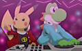 DJ Pikachu & Yoshi by YoshiFan15