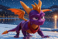 Spyro HQ Wallpaper - walking around near snowy lake by Blu99Dog